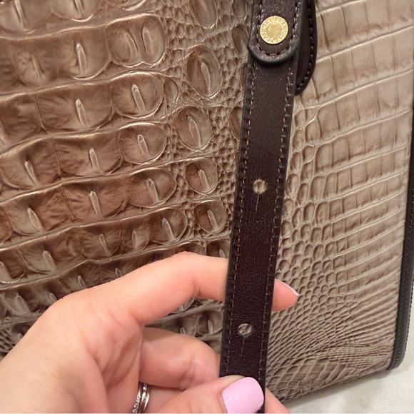 Brahmin Extra Large April Cocoa Ombre Melbourne Leather Tote - Picture 6 of 16